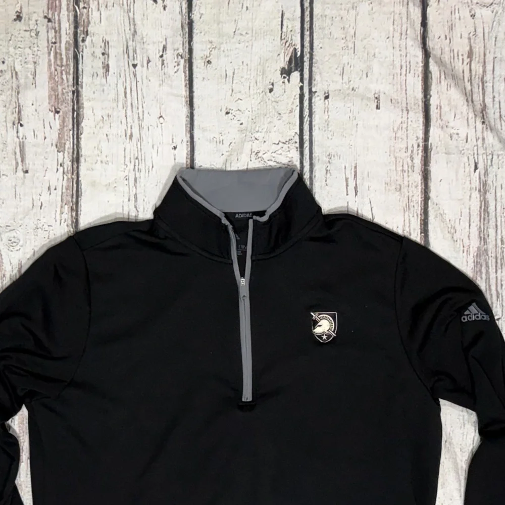Army Black Knights Adidas Collegiate 1/4 Zip Up Pullover Athletic Top Sporty